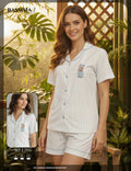 Basmma Fashion - Check Cotton Shirt & Shorts Set | طقم كاروهات قميص وشورت