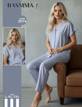Basmma Fashion - Dotted Cotton Pajama Set | بيجامة قطن منقّطة