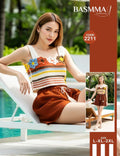 Basmma Fashion - 3D Rose Crochet Top & Shorts Set | طقم كروشيه ورد وشورت