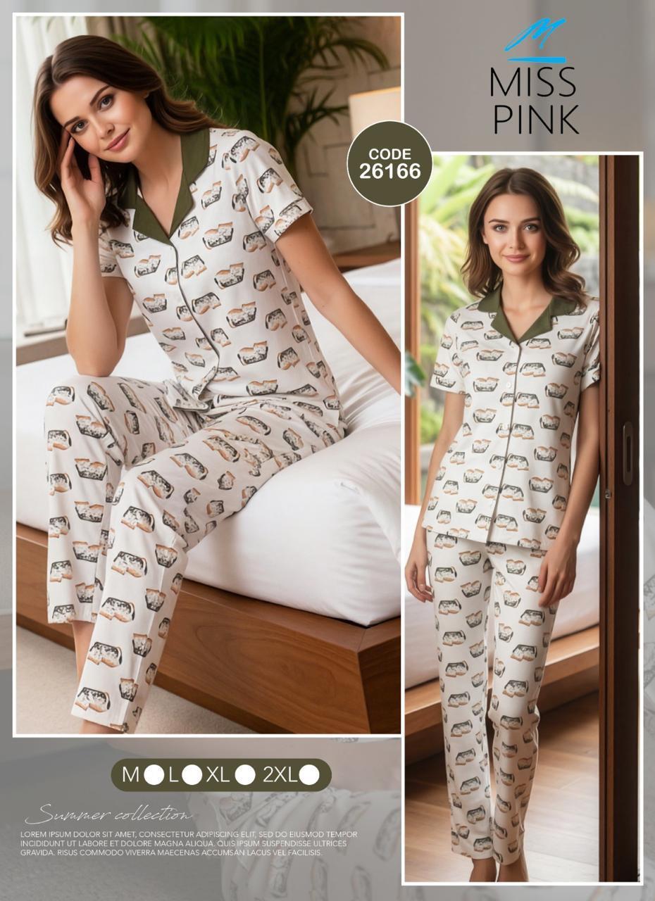 Miss Pink - Sleeping Cats Pajama Set | طقم بيجاما قطط نائمة